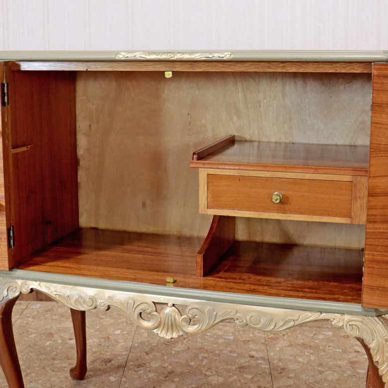 カクテルキャビネット ヴィンテージ イギリス サイドボード 猫脚