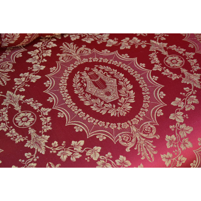 イタリア 二人がけソファ レッド ハイバック サロンソファ 猫脚 完成品