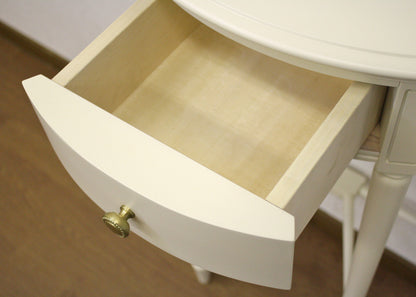 コンソールテーブル 半円 アンティーク ホワイト 木製 クラシック 白家具 姫 プリンセス おしゃれ かわいいフルールWH 東海家具 784335