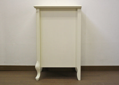 サイドチェスト アンティーク ホワイト コスメチェスト 木製 クラシック 白家具 フルールWH 東海家具 784328