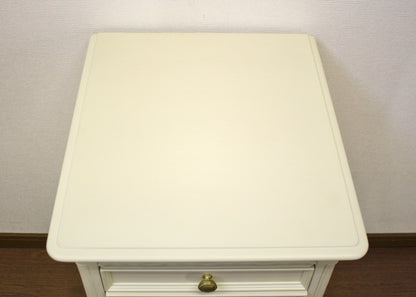 サイドチェスト アンティーク ホワイト コスメチェスト 木製 クラシック 白家具 フルールWH 東海家具 784328