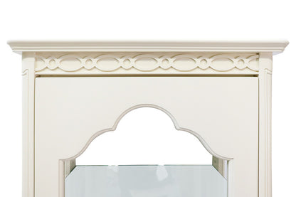 キャビネット ホワイト アンティークホワイト 東海家具 ガラスケース キュリオケース 木製 クラシック 白家具 フルールWH 793467