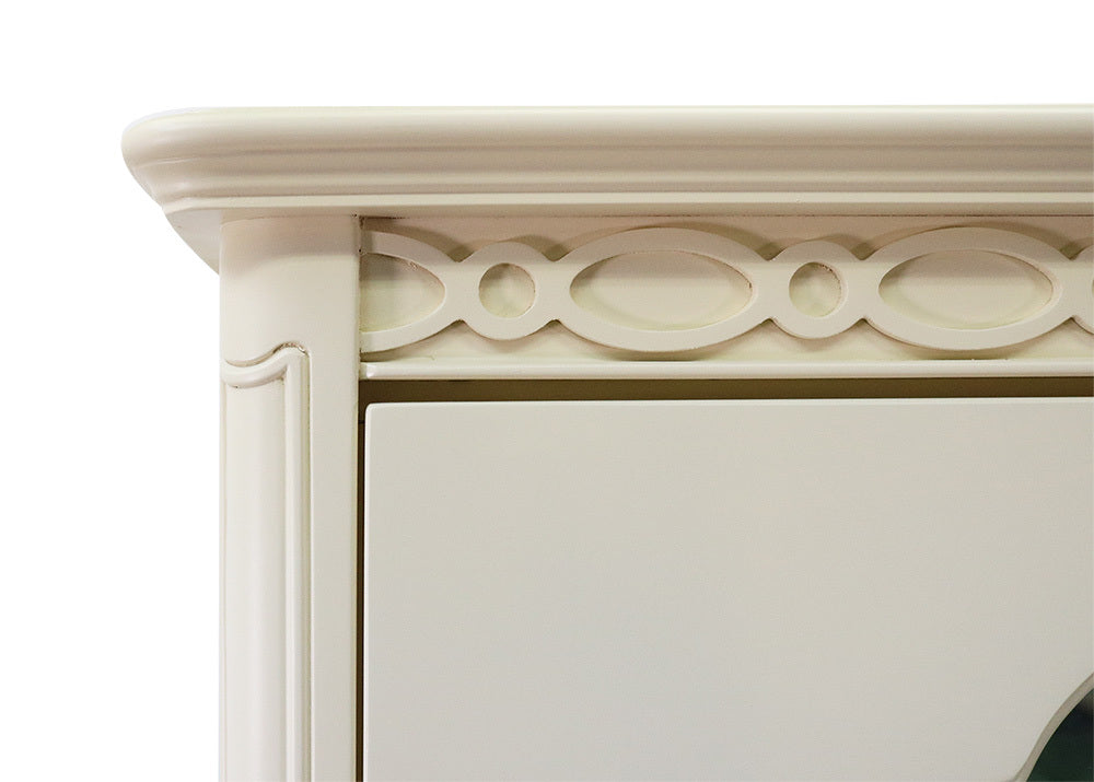 キャビネット ホワイト アンティークホワイト 東海家具 ガラスケース キュリオケース 木製 クラシック 白家具 フルールWH 793467