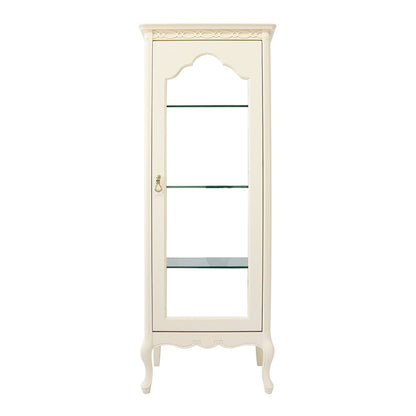 キャビネット ホワイト アンティークホワイト 東海家具 ガラスケース キュリオケース 木製 クラシック 白家具 フルールWH 793467