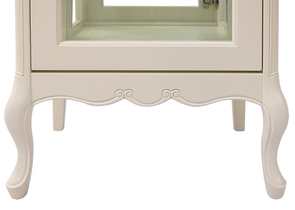 キャビネット ホワイト アンティークホワイト 東海家具 ガラスケース キュリオケース 木製 クラシック 白家具 フルールWH 793467