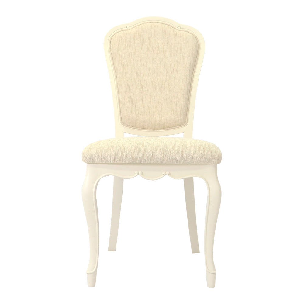 ダイニングチェア 2脚セット アンティークホワイト 木製 椅子 チェアD クラシック 白家具 プリンセス フルールWH 東海家具 455921