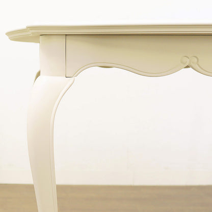 ダイニングテーブル 2人用 白 85cm アンティークホワイト 木製 クラシック 白家具 姫 プリンセス おしゃれ かわいいフルールWH 東海家具 404165