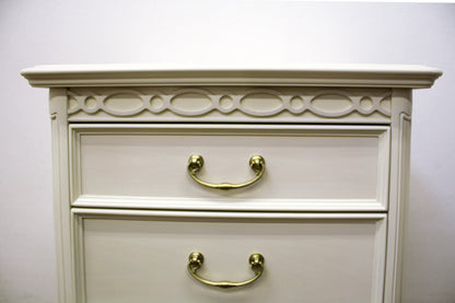 サイドチェスト アンティークホワイト ナイトテーブル サイドテーブル 木製 クラシック 白家具 姫 プリンセス おしゃれ かわいいフルールWH 東海家具 378176