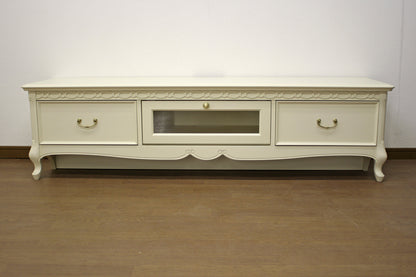 テレビ台 ローボード 150cm アンティークホワイト東海家具 テレビボード 木製 クラシック 白家具 姫 プリンセス フルール WH 784120