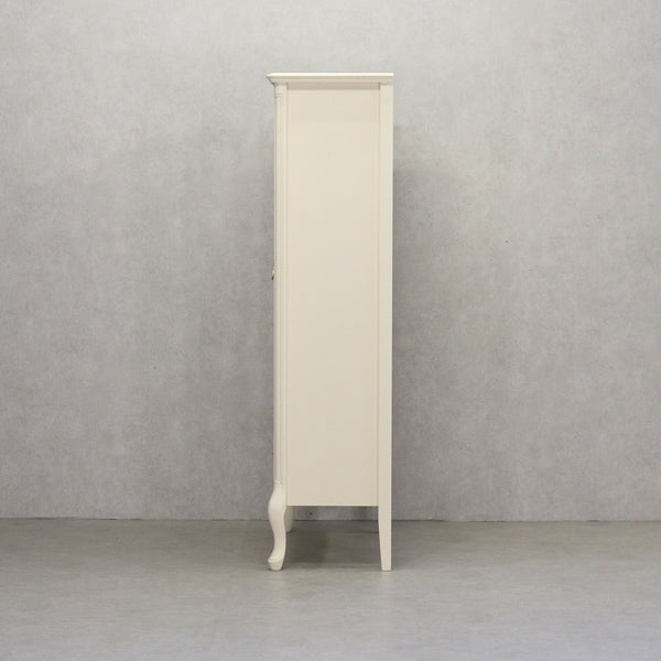 キャビネット ガラスケース 本棚 飾り棚 72cm幅 アンティークホワイト おしゃれ かわいい 東海家具 フルール 784816