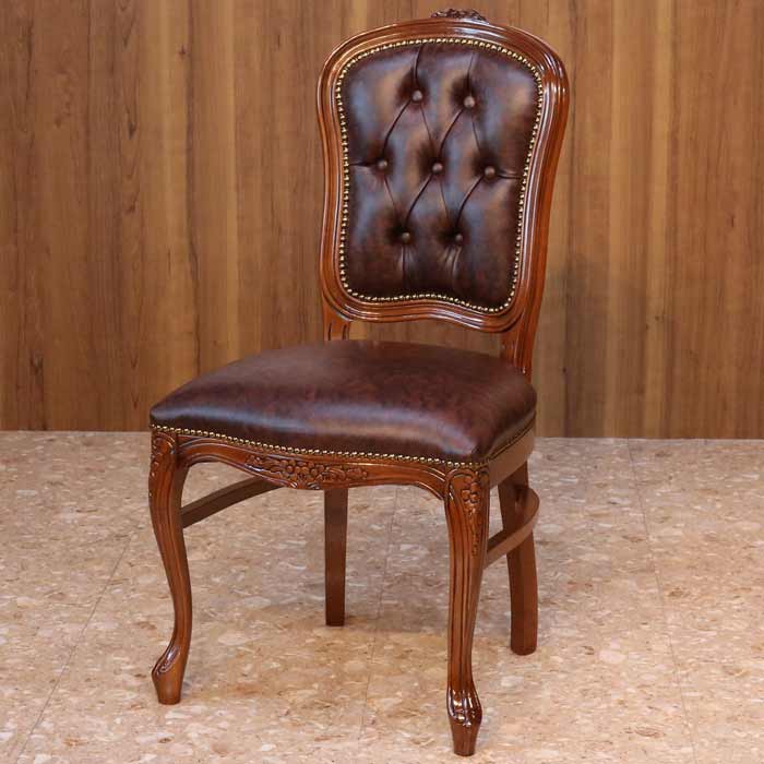 イタリア ダイニングチェア ブラウン・本皮 – 輸入家具の