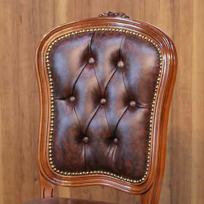 イタリア ダイニングチェア ブラウン・本皮 – 輸入家具の