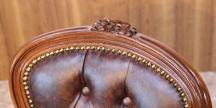 イタリア ダイニングチェア ブラウン・本皮