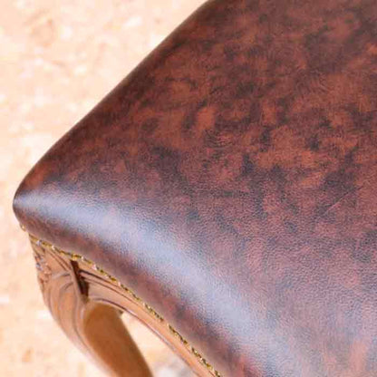 イタリア ダイニングチェア ブラウン・本皮