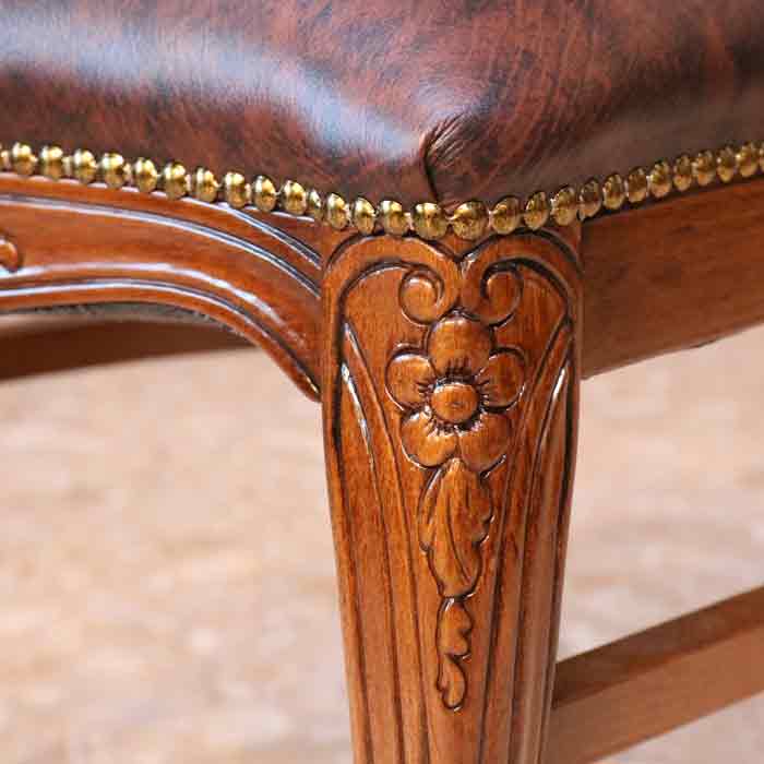 イタリア ダイニングチェア ブラウン・本皮