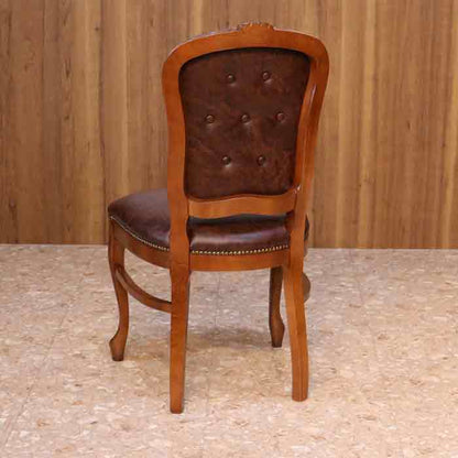 イタリア ダイニングチェア ブラウン・本皮