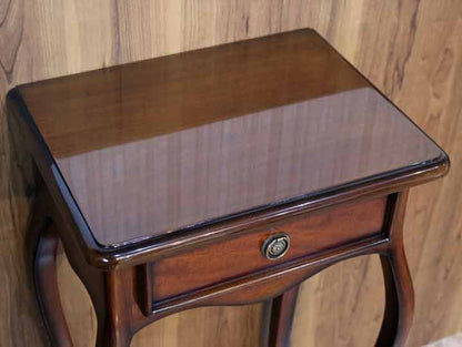 コンソールテーブル 収納付き マホガニー サイドテーブル 木製