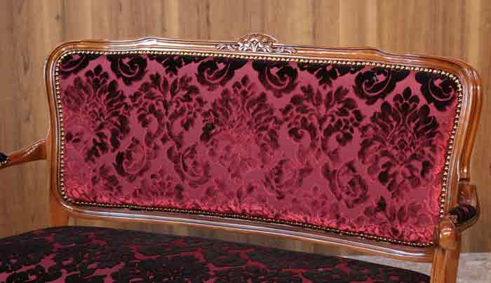 イタリア 二人がけ ソファ 木製 レッド・ルミナ  サロンソファ