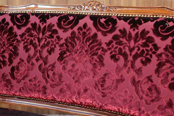 イタリア 二人がけ ソファ 木製 レッド・ルミナ  サロンソファ