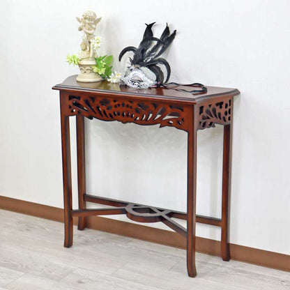 コンソールテーブル 82cm マホガニー サイドテーブル 木製
