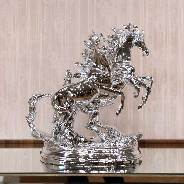 馬の置物 馬の置物 オブジェ ツインホース 風水 縁起物 オーナメント – 輸入家具