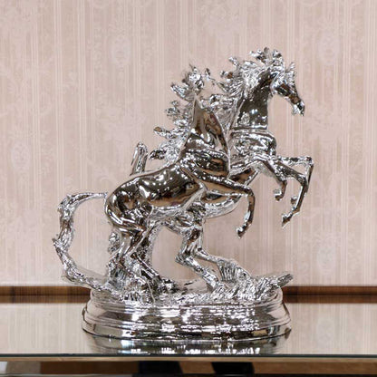 馬の置物 オブジェ ツインホース 風水 縁起物 オーナメント