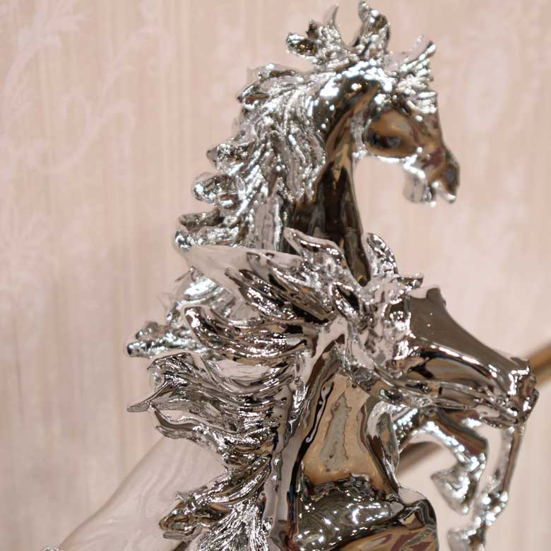 馬のオブジェ 馬の置物 オブジェ ツインホース 風水 縁起物 オーナメント – 輸入家具