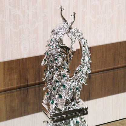 孔雀の置物 オブジェ  風水 縁起物 オーナメント