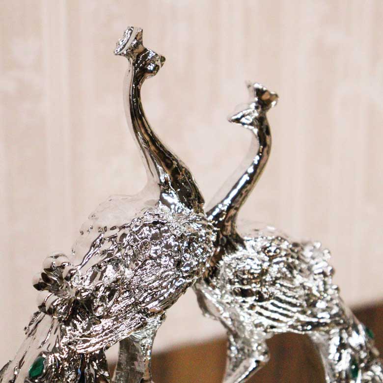 孔雀の置物 オブジェ  風水 縁起物 オーナメント