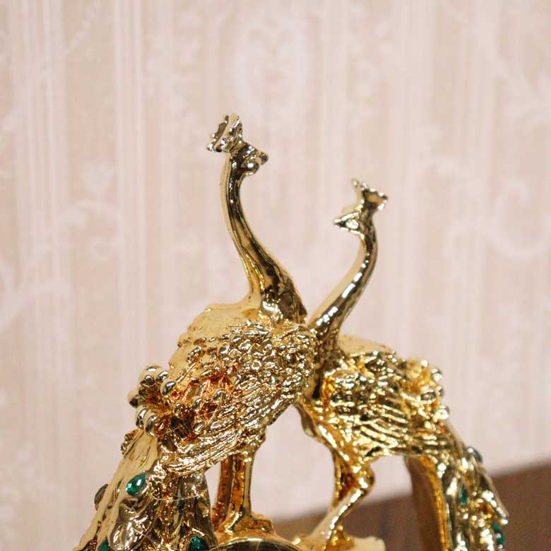 孔雀の置物 オブジェ  風水 縁起物 オーナメント