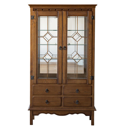 北海道民芸家具 国産家具 キュリオケース キャビネット W85 厳選素材 Canterbury カンタベリー キュリオ85