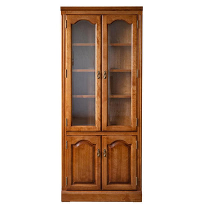 北海道民芸家具 国産家具 ブックシェルフ キャビネット 書棚 扉付き 75cm Chelsea チェルシー 日本製