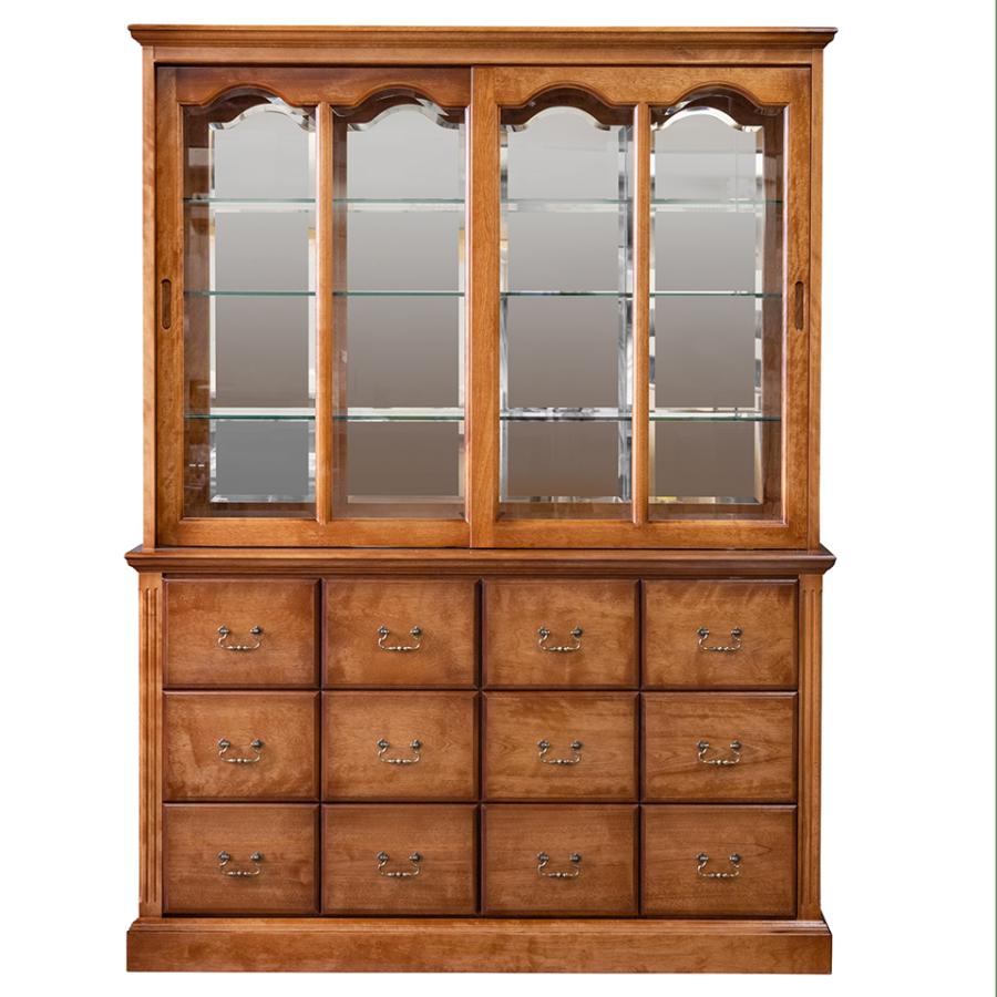 北海道民芸家具 国産家具 リビングボード キャビネット 引違い扉 引き出し付き 135cm Chelsea チェルシー 日本製