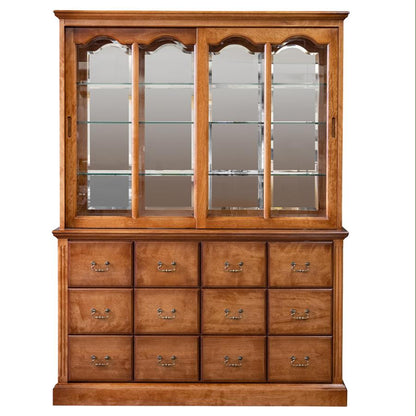 北海道民芸家具 国産家具 リビングボード キャビネット 引違い扉 引き出し付き 135cm Chelsea チェルシー 日本製