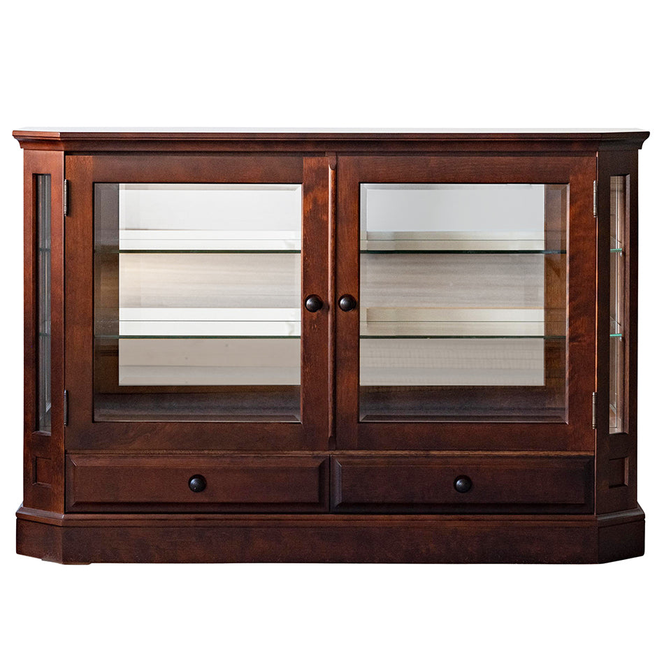 北海道民芸家具 国産家具 W135cm サイドボード ローボード ブラウン 北海 アンティーク