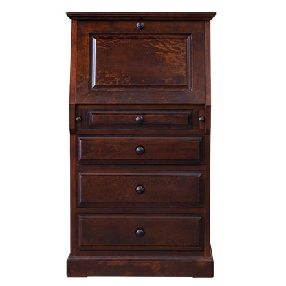 北海道民芸家具 国産家具 W60cm ライティングデスク ブラウン 北海 アンティーク