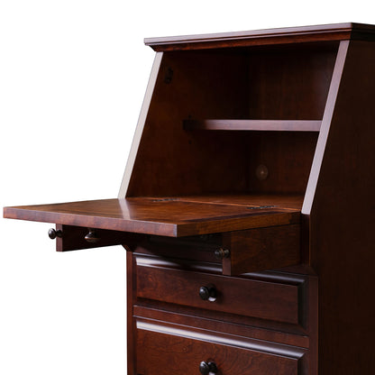 北海道民芸家具 国産家具 W60cm ライティングデスク ブラウン 北海 アンティーク