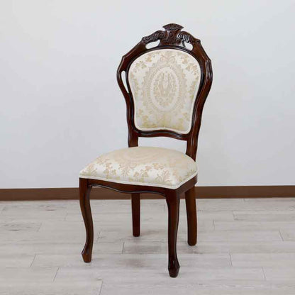 ダイニングチェア イタリア ベージュ 木製 猫脚 TX-BEIGE