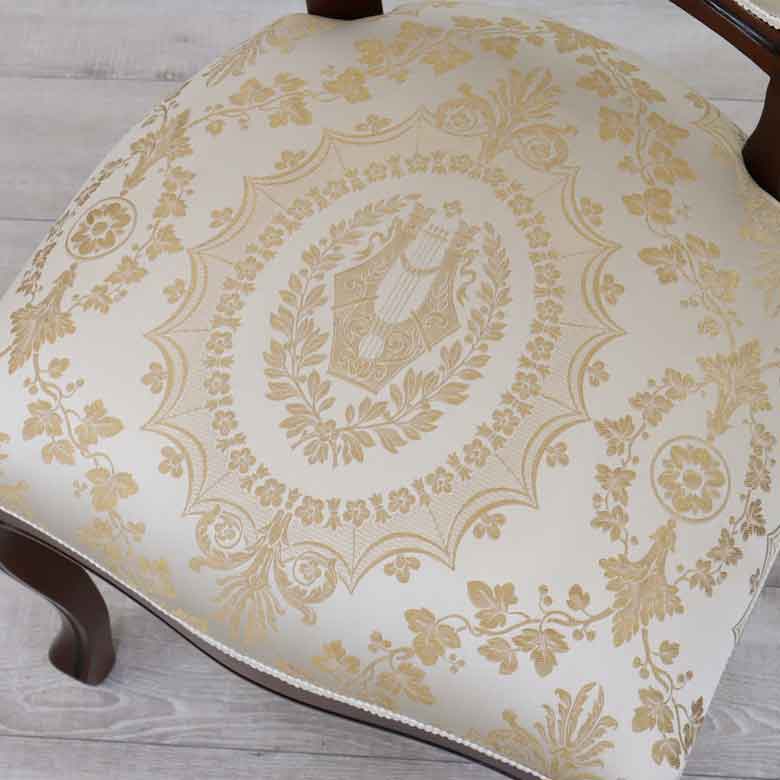 ダイニングチェア イタリア ベージュ 木製 猫脚 TX-BEIGE