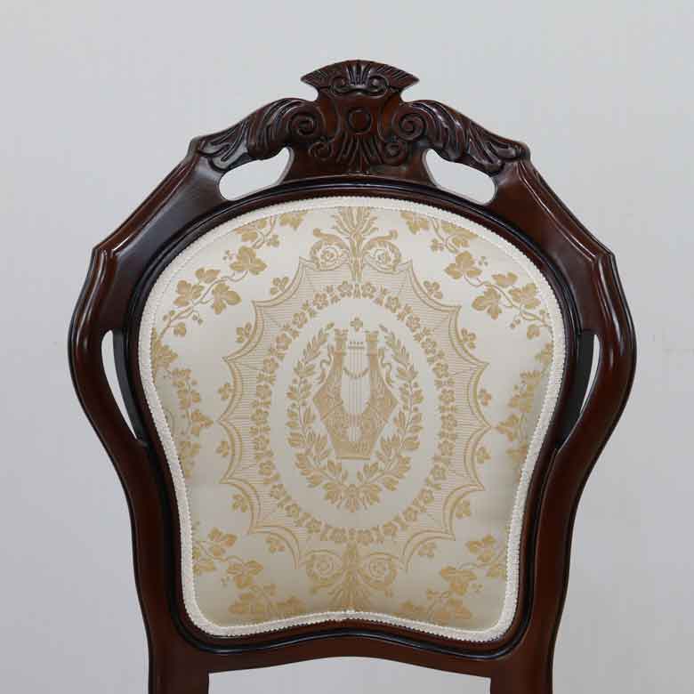 ダイニングチェア イタリア ベージュ 木製 猫脚 TX-BEIGE