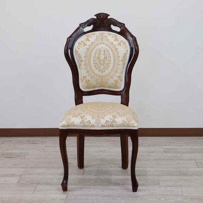 ダイニングチェア イタリア ベージュ 木製 猫脚 TX-BEIGE