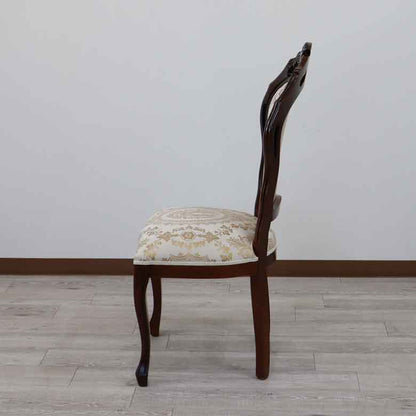 ダイニングチェア イタリア ベージュ 木製 猫脚 TX-BEIGE