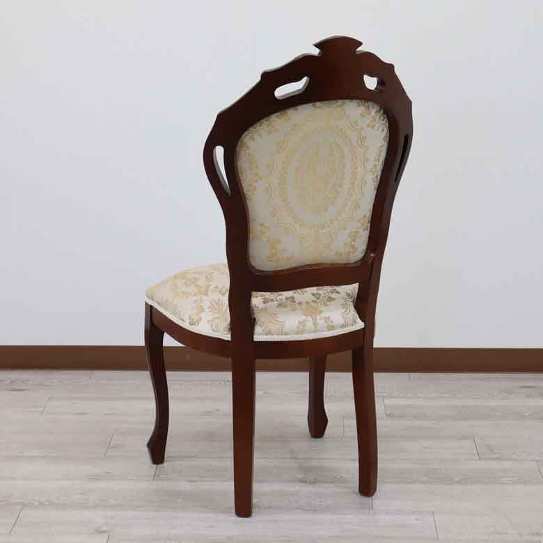 ダイニングチェア イタリア ベージュ 木製 猫脚 TX-BEIGE