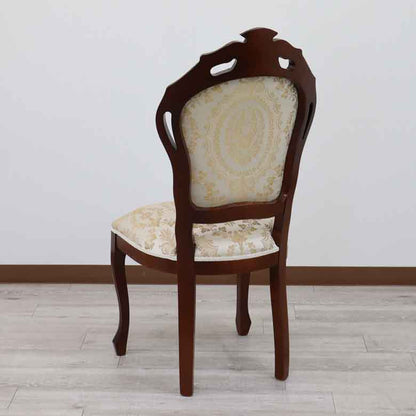 ダイニングチェア イタリア ベージュ 木製 猫脚 TX-BEIGE