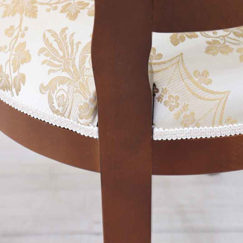 ダイニングチェア イタリア ベージュ 木製 猫脚 TX-BEIGE