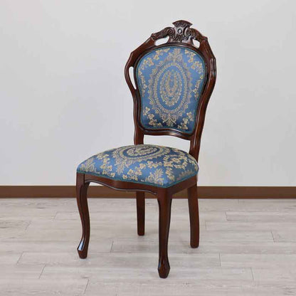 ダイニングチェア イタリア ブルー 木製 猫脚 TX-BLUE