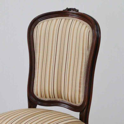 イタリア ダイニングチェア 猫脚 ミックスストライプ