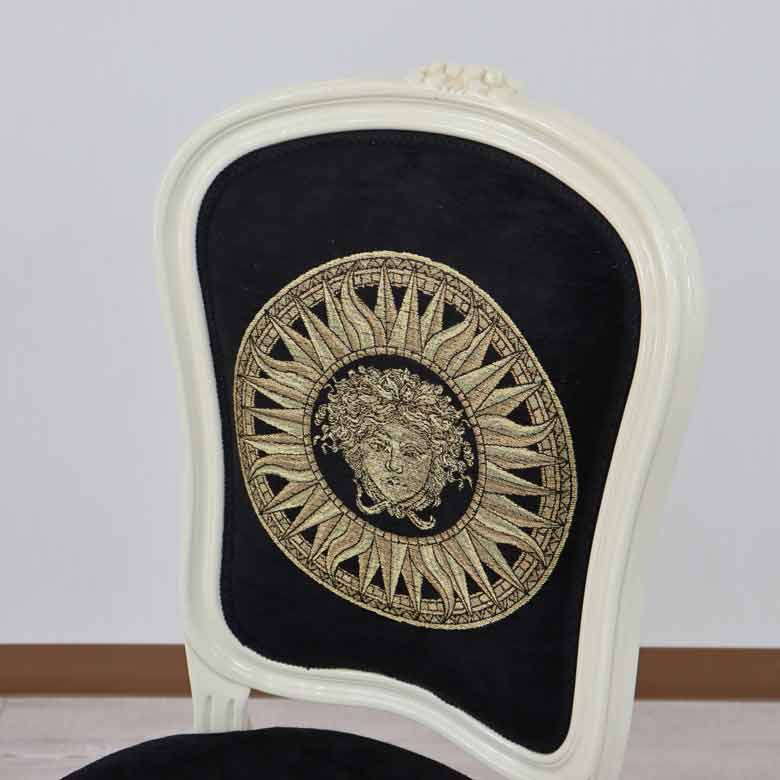 イタリア ダイニングチェア 猫脚 ホワイト メデューサ