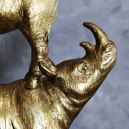 オブジェ 置物 アンティーク オーナメント オブジェ ヴィンテージ 動物 ゾウ サイ ウマ