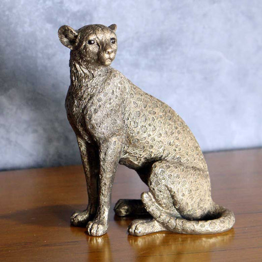 ヒョウのオブジェ 置物 アンティーク オーナメント オブジェ ヴィンテージ